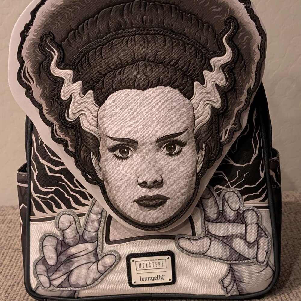 Lounefly Universal Monsters Exclusive The Bride Of Frankenstein Glow Mini Bag
